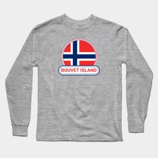 Bouvet Island Country Badge - Bouvet Island Flag Long Sleeve T-Shirt